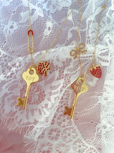 Load image into Gallery viewer, Strawberry and Lotus Seven Key Necklaces
