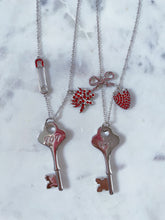 Load image into Gallery viewer, Strawberry and Lotus Seven Key Necklaces