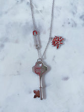 Load image into Gallery viewer, Strawberry and Lotus Seven Key Necklaces