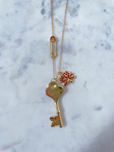 Load image into Gallery viewer, Strawberry and Lotus Seven Key Necklaces