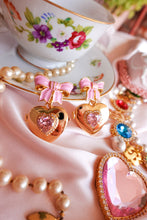 Load image into Gallery viewer, Coquette Bow Locket Earrings