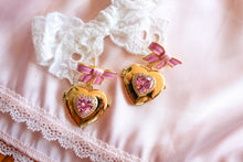 Load image into Gallery viewer, Coquette Bow Locket Earrings