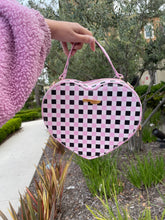 Load image into Gallery viewer, Pastel Goth gingham Heart Bag