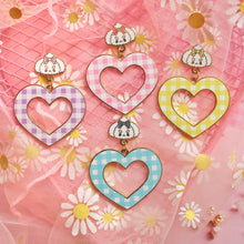 Load image into Gallery viewer, Poodle Gingham Earrings