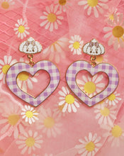 Load image into Gallery viewer, Poodle Gingham Earrings