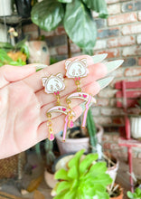 Load image into Gallery viewer, Kitty Reaper Scythe Earrings