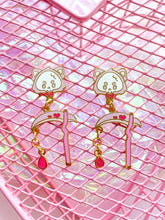 Load image into Gallery viewer, Kitty Reaper Scythe Earrings