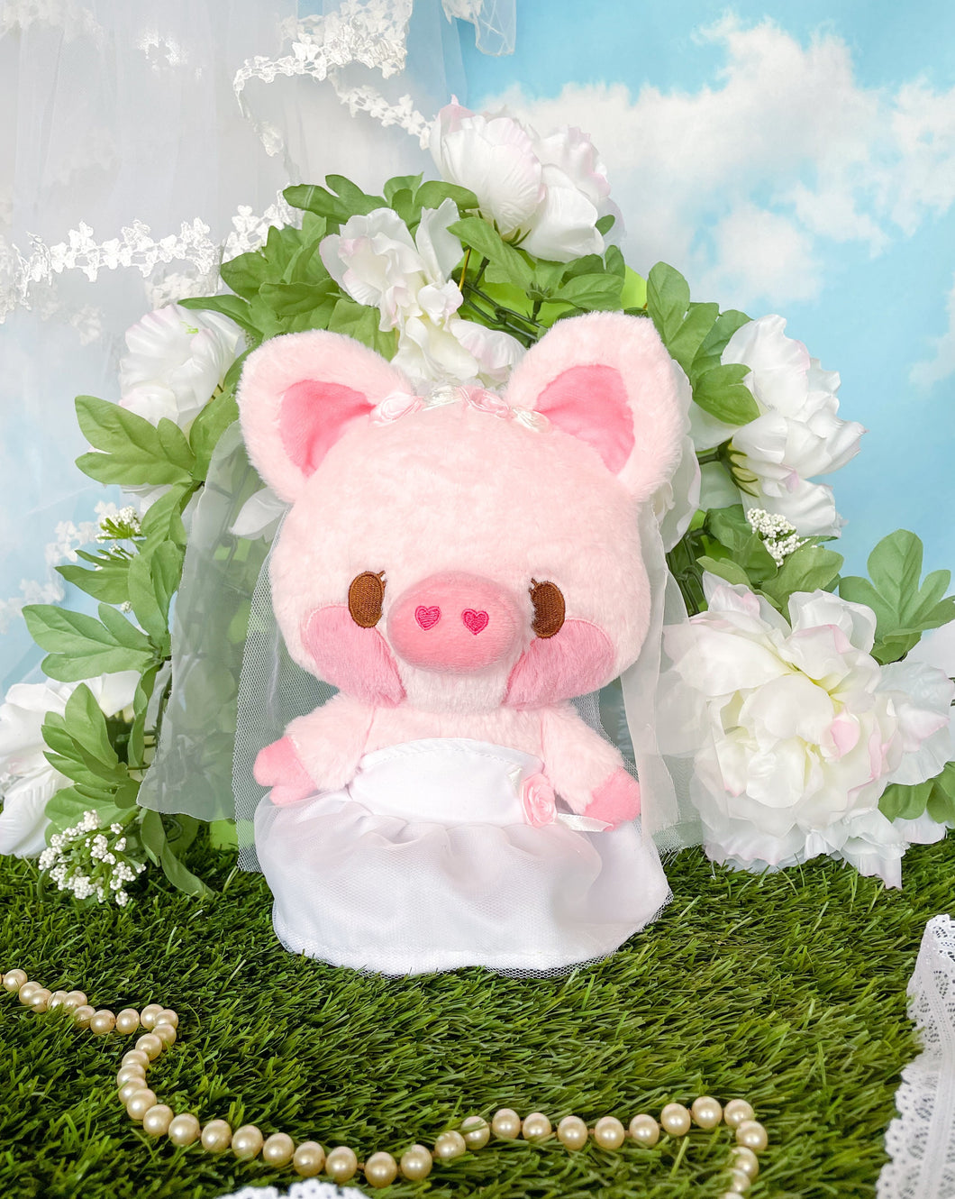 Bride Biscuit the pig Plushie