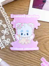 Load image into Gallery viewer, I Cannot Survive Sticker

