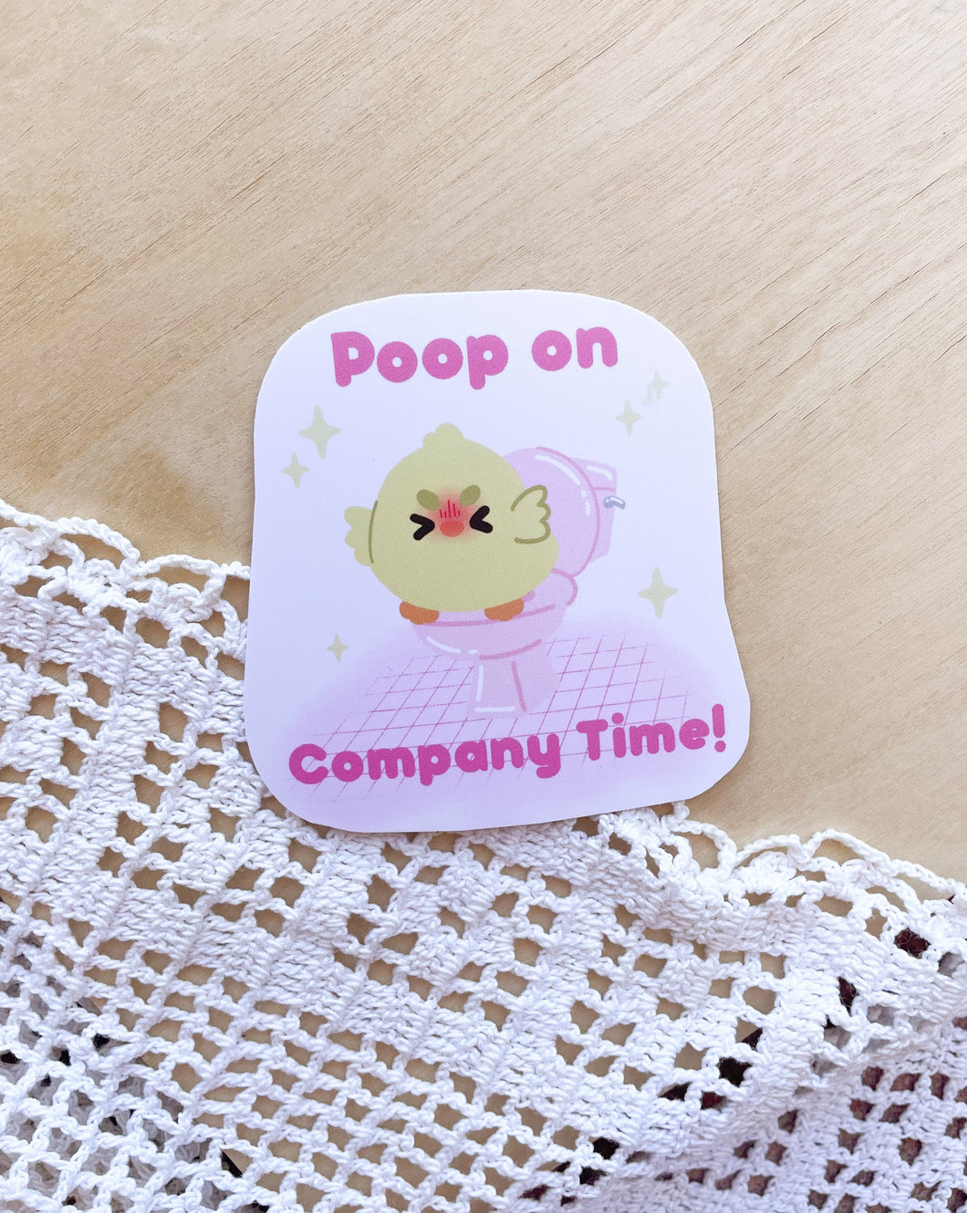 Poop On Company Time Sticker