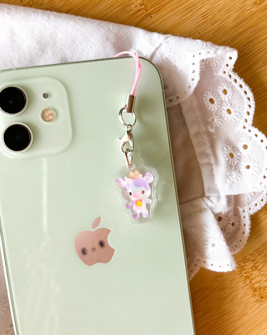 Jolene the Cow Plushie Phone Charm