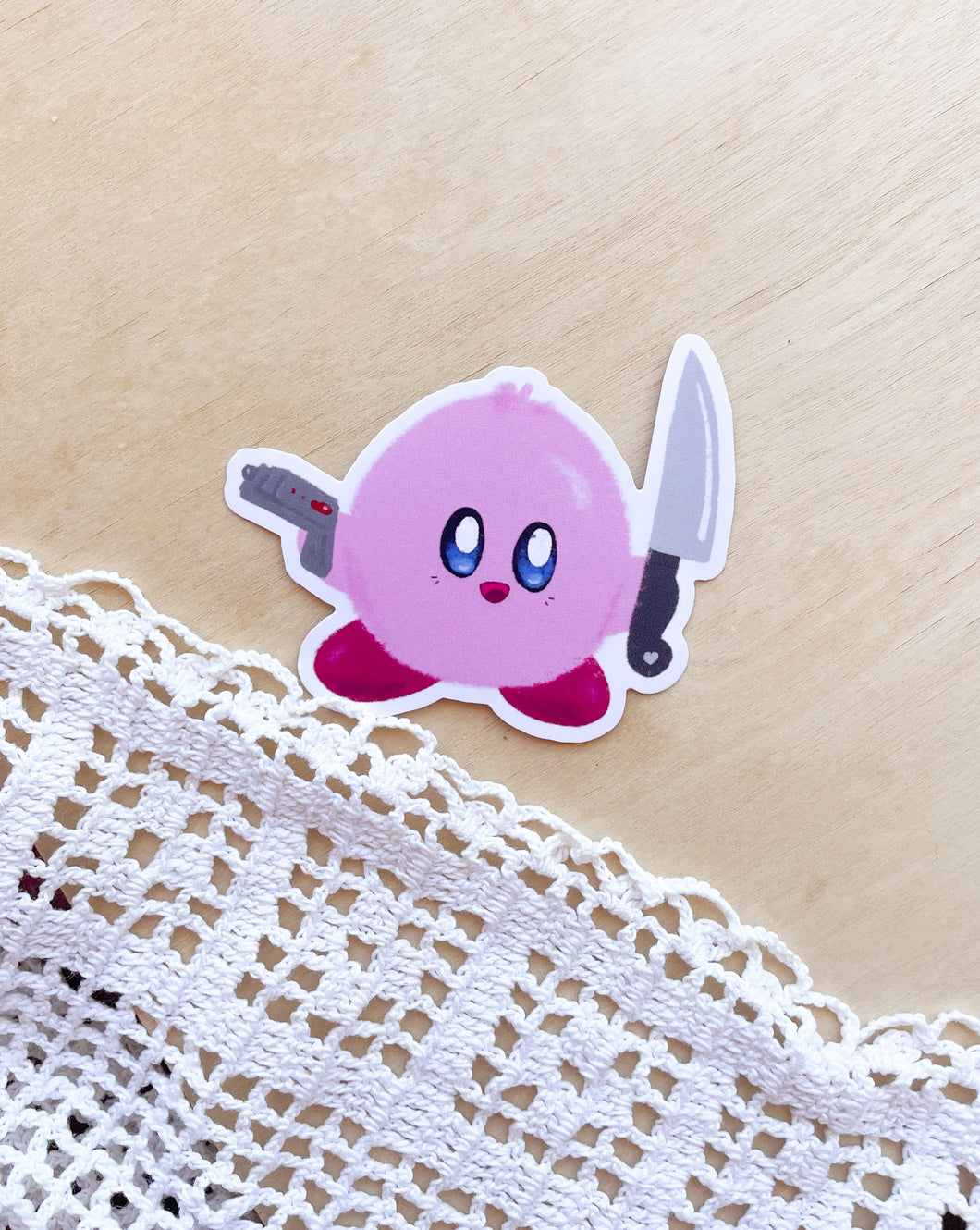 Knife Pink Ball Sticker