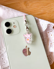 Load image into Gallery viewer, Jolene the Cow Sakura Plushie Phone Charm
