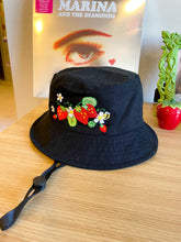 Load image into Gallery viewer, Black Strawberry Bucket Hat
