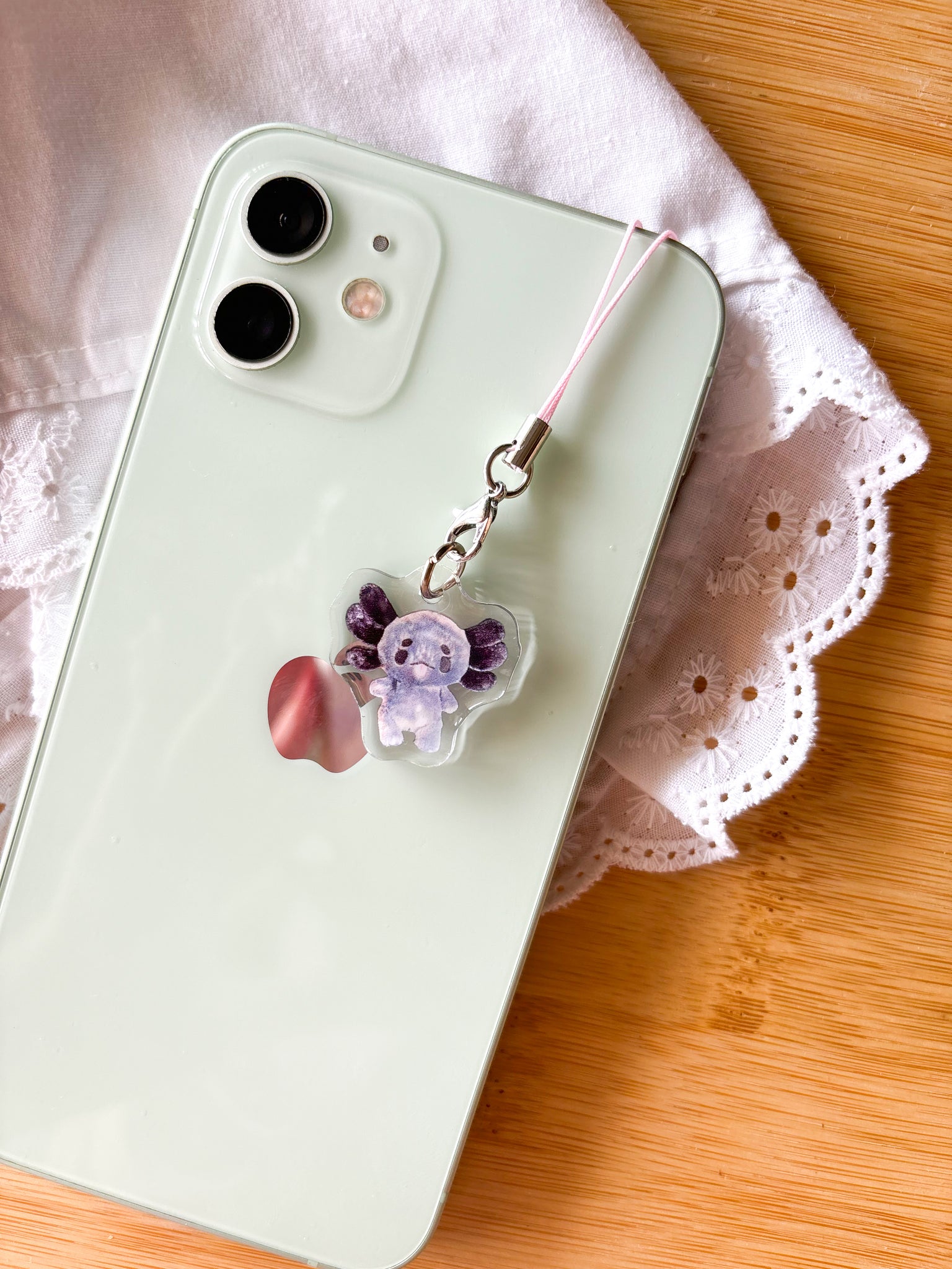 Pebbles the Axolotl Plushie Phone Charm – BasuraGang Pebbles the Axolotl Plushie Phone Charm – BasuraGang