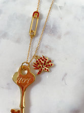 Load image into Gallery viewer, Lotus Seven Key Necklace
