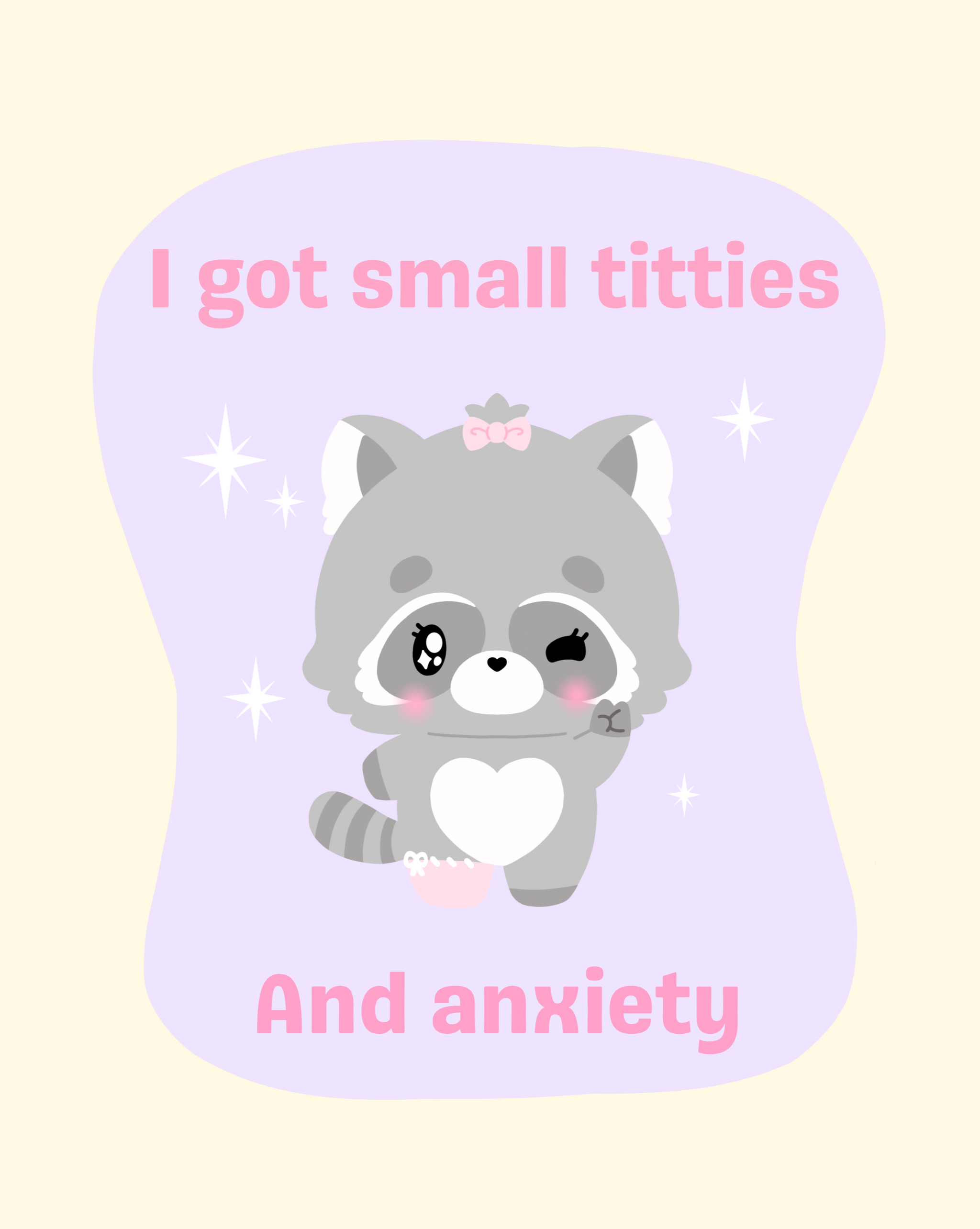 Small Tits Anxiety Sticker – BasuraGang