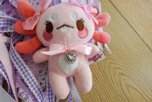 Load image into Gallery viewer, Maxolotl the Axolotl Plushie Coquette Keychain
