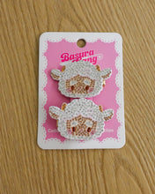 Load image into Gallery viewer, LuckyLucy the Lamb Gyaru Rhinestone Hairclips
