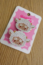 Load image into Gallery viewer, LuckyLucy the Lamb Gyaru Rhinestone Hairclips
