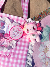Load image into Gallery viewer, Maxolotl the Axolotl Plushie Coquette Keychain
