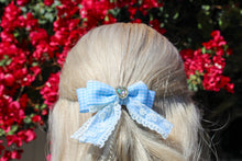 Load image into Gallery viewer, Coquette Blue Rhinestone Hairclips
