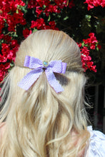 Load image into Gallery viewer, Coquette Lavander Rhinestone Hairclips
