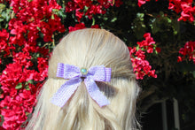 Load image into Gallery viewer, Coquette Lavander Rhinestone Hairclips
