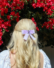 Load image into Gallery viewer, Lavender Gingham Hairclips
