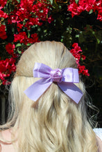 Load image into Gallery viewer, Lavender Rosette Hairclips
