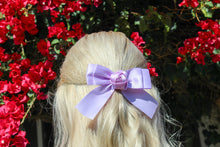 Load image into Gallery viewer, Lavender Rosette Hairclips
