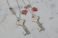 Load image into Gallery viewer, Strawberry and Lotus Seven Key Necklaces
