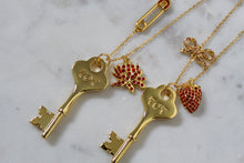 Load image into Gallery viewer, Strawberry and Lotus Seven Key Necklaces
