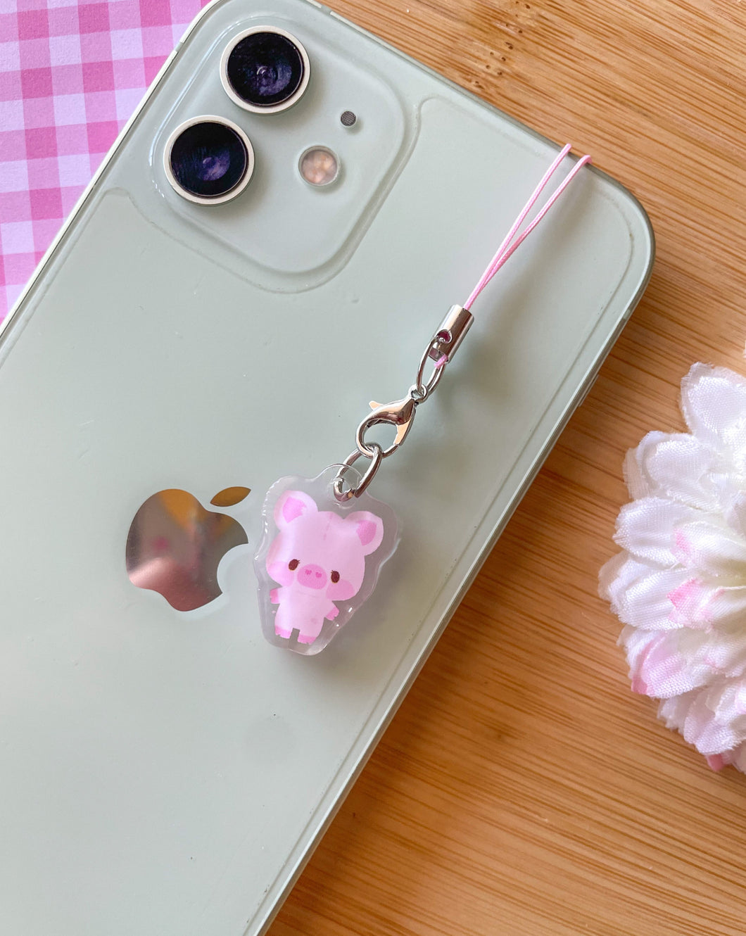 Biscuit the Pig Phone Charm