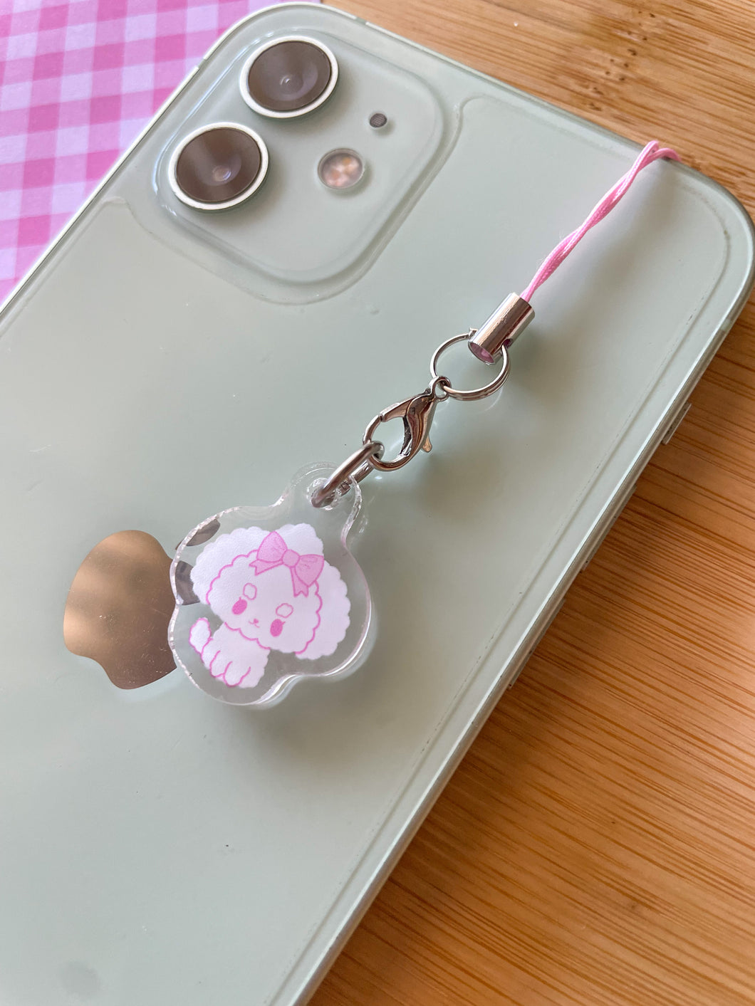 Fluffy the Poodle Phone Charm