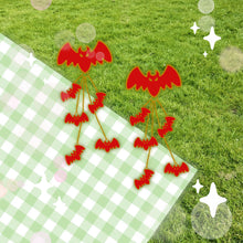 Load image into Gallery viewer, Red Bats Earrings
