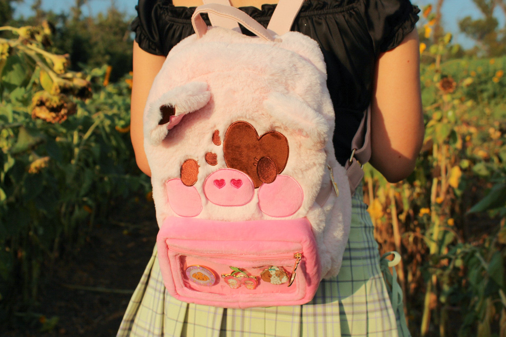 Pink Pig-Shaped Backpack with Matching Coin Pouch - Playful Pink Design Toddler Pink Pig Backpack | MyGreenToy.com – mygreentoy.com main image 4