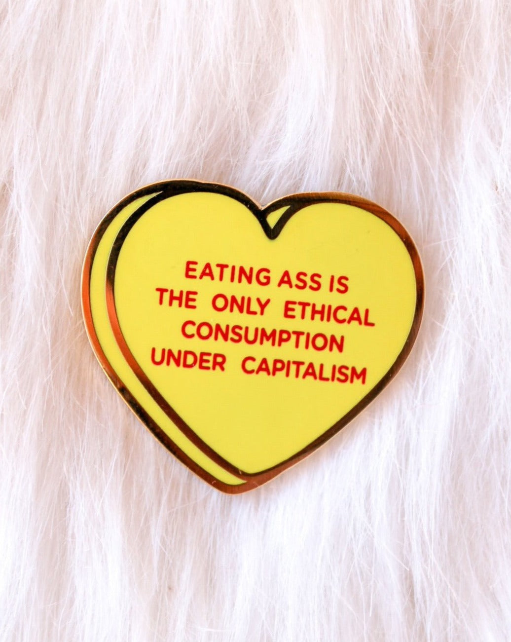 Capitalism Candy Hearts Pin