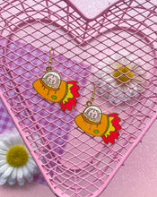Load image into Gallery viewer, Carrot Space Ship Earrings
