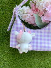 Load image into Gallery viewer, Pink Jolene the Cow Plushie Keychain
