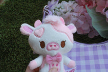 Load image into Gallery viewer, Pink Jolene the Cow Plushie Keychain
