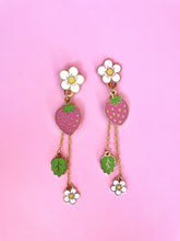 Load image into Gallery viewer, Strawberry Plant Earrings
