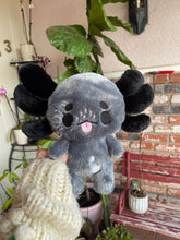 Load image into Gallery viewer, Pebbles the Black Axolotl Plushie
