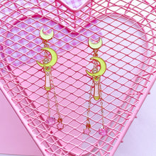 Load image into Gallery viewer, Moon Rod Earrings
