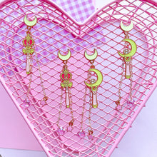 Load image into Gallery viewer, Moon Rod Earrings
