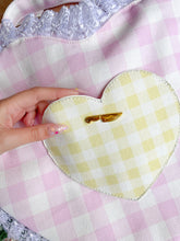 Load image into Gallery viewer, Pink Gingham Heart Tote
