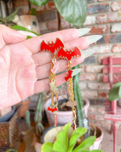 Load image into Gallery viewer, Red Bats Earrings

